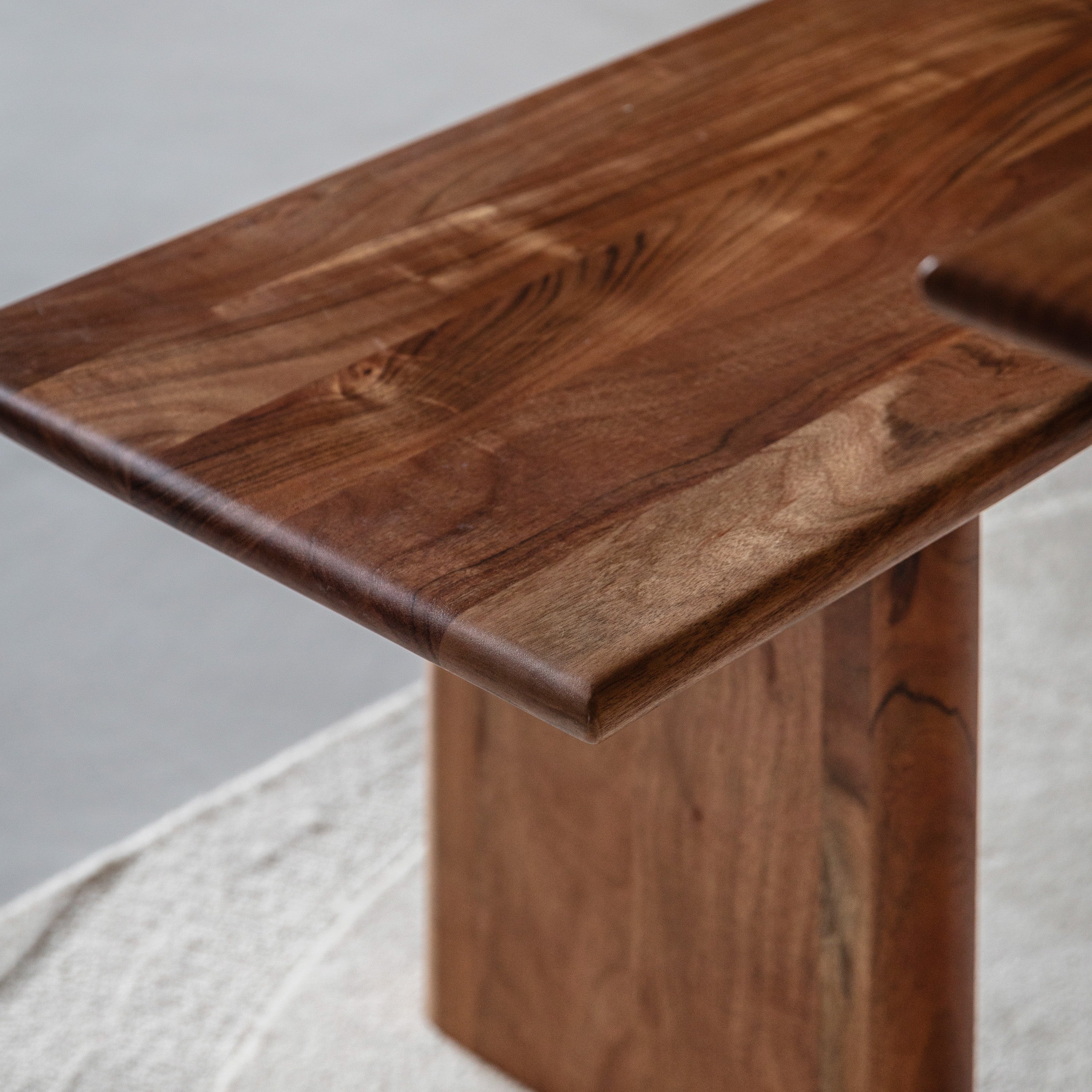Marta Natural Carved Acacia Wood Dining Bench | Large